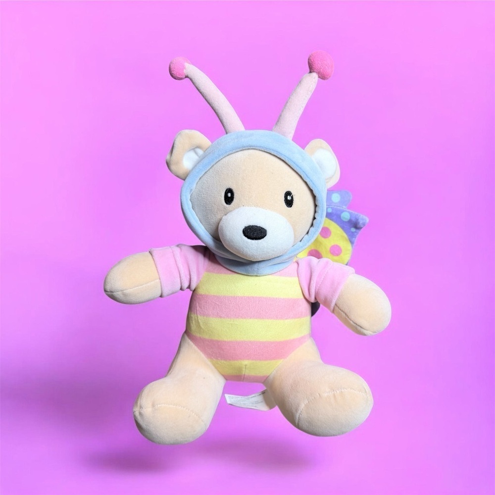 Adorable Plush Bear Toy with Striped Bee Outfit - Picture 1 of 9